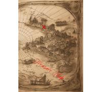 Quaderno a quadretti Treasure Map: quadernone A4, quadretti 5mm per scuola, università e ufficio