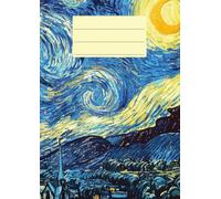 Quaderno a quadri piccoli formato A4 - 150 pagine Van Gogh La notte stellata: ideale per classe 4 e 5 scuola elentare primaria, scuola media, liceo e scuola superiore