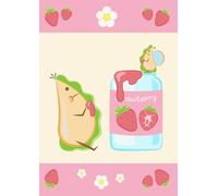 Quaderno a Righe 12 mm con Guide classe prima scuola elementare: Piadina Marmellata di Fragole