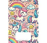 Quaderno a righe C per disgrafia e dislessia classe quarta e quinta elementare: Formato A4 - 100 pagine con fantasia unicorni - aiuto nella scrittura