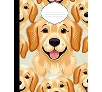 Quaderno a righe Cane Golden Retriever: Taccuino carino con un motivo di cuccioli, per scrivere, prendere note o tenere un diario. Perfetto regalo per ... Adatto per scuola,ufficio e tempo libero
