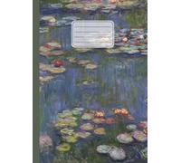 Quaderno a righe: Claude Monet, Lo Stagno delle Ninfee | Arte in copertina | Lined Notebook elementari, medie, superiori, università | Righe senza margine | 110 pagine | Formato A4
