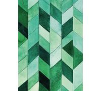 Quaderno a Righe Collezione Tiles - Design Geometrico per uno Stile Unico: Formato A5, Medium, 15 x 21 cm, Carta Bianca, 80 Pagine.