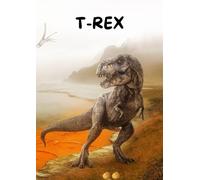 Quaderno a righe con dinosauri " T-REX " in formato A4 8mm per le scuole 4a e 5a elementare, scuola media e superiori: quaderno a righe per le scuole e professionisti amanti dei dinosauri 8mm