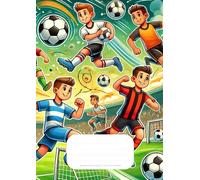 Quaderno a righe con margini per 4a e 5a elementare - Rigatura C - fantasia calcio: Formato A4 - 100 pagine - per tutti i piccoli amanti del calcio