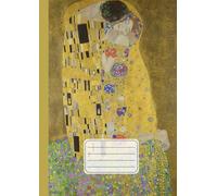 Quaderno a righe: Gustav Klimt, Il bacio | Lined Notebook elementari, medie, superiori, università | Righe senza margine | 110 pagine | Formato A4