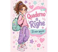 QUADERNO A RIGHE - Il mio spazio: 92 Pagine A4 - Medie e Superiori - Notebook per materie umanistiche: italiano, storia, inglese ecc. per Appunti, Schizzi e Pensieri