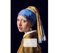Quaderno a righe: Johannes Vermeer, Ragazza col Turbante | Lined Notebook elementari, medie, superiori, università | Righe senza margine | 110 pagine | Formato A4