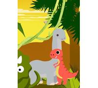 Quaderno a righe prima e seconda elementare - rigo A - quadernone 40 fogli 20 pagine - con spazio etichetta sulla copertina: Dinosauri colorati - ... alta qualità e pagine robuste come un libro