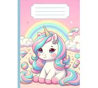 Quaderno a righe prima / seconda elementare - rigatura A - Formato A4 - Unicorno