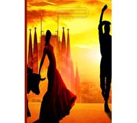 Quaderno a righe senza margine design Spagnolo: Rigatura 1R 8 mm interlinea, 100 pagine, Formato A4