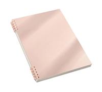 Quaderno a spirale A5 a righe con copertina bianca Morandi Sketchbook | La plastica di alta qualità con rilegatura a spirale offre una scrittura versatile per studenti e professionisti. Rosa Chiaro