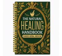 Quaderno a spirale da 50 pagine, 17 sezioni, 5,5" X 8,3", design elegante oro e verde, regalo ideale per i membri della famiglia, libro di terapia erboristica, copertina decorativa Carta tessile