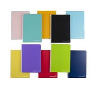 Quaderno a spirale Liderpapel folio witty copertina rigida 80h 75 g quadro 3 mm con margine colori assortiti