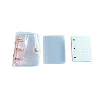 Quaderno A Spirale Notebook con raccoglitore a fogli mobili 3 anelli Biner Planner Mini Notebpad DiarioJournal Planner Simpatico libro tascabile Forniture for ufficio(Rose gold)