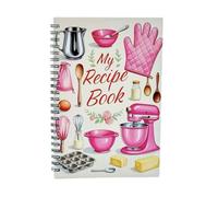 Quaderno a spirale per ricette da scrivere con le proprie ricette, copertina rigida, libro di cucina vuoto con illustrazioni di utensili da cucina, regalo per gli appassionati di cucina