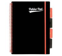 Quaderno a spirale Pukka Project Book PP Neon Black B5, arancione 3085S-PPN