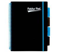 Quaderno a spirale Pukka Project Book PP Neon Black B5, blu 3086S-PPN