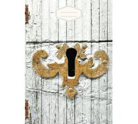 Quaderno A4 110 pagine - Righe 8mm - copertina flessibile porta/serratura antica | Lined notebook