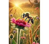 Quaderno A4 a Righe 0,8 mm - Design Ape - 21 x 29,7 cm - 100 Pagine - Per Medie e Superiori - Copertina Morbida