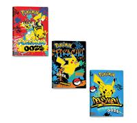 Quaderno A4 maxi 96 pagine carta 100gr @Pokemon rigatura A set da 3 quadernoni - Seven