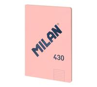 Quaderno Incollato Milano Formato A4 con Griglia 5x5mm - 48 Fogli da 95 gr/mq - Microperforato - Copertina Morbida - Colore Rosa