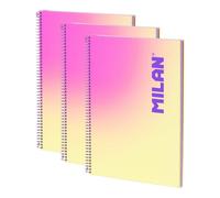 Quaderno A4 Milan Sunset - Pack 3 Quaderni a Spirale e Copertina Rigida