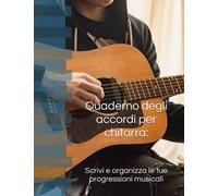 Quaderno A4 per appunti musicali con la chitarra