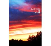 Quaderno A4: Quaderni fogli bianchi senza righe o quadretti - 21 x 29,7 cm - 100 pagine numerate con indice - Serie Diari delle nuvole A4 n. 9
