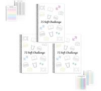 Quaderno A4 Soft Challenge Planner Quaderno A4 Soft Challenge Planner, 75 quaderni Target Soft Planner, planner di lavoro con calendario settimanale e mensile(3pcs)