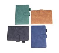 Quaderno A5 8,38 × 5,38 pollici, blocco note in pelle con fibbia, quaderno spesso for lavoro, scuola, diari motivazionali(Lake blue)