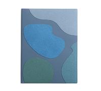 Quaderno A5 8,38 × 5,38 pollici in morbida pelle con cuciture colorate, superficie in similpelle, registro manuale for studenti, diari motivazionali(Blauw)