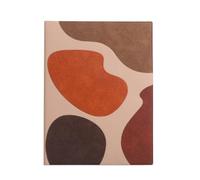Quaderno A5 8,38 × 5,38 pollici in morbida pelle con cuciture colorate, superficie in similpelle, registro manuale for studenti, diari motivazionali(Bruin)