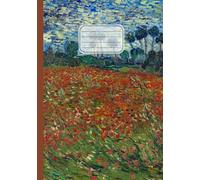 Quaderno A5 a quadretti: Vincent Van Gogh, Campo di papaveri | Arte in copertina | Grid Notebook elementari, medie, superiori, università | Quadretti 5 mm senza margine | 110 pagine | Formato A5