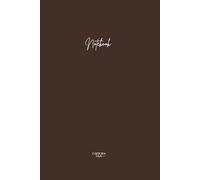 Quaderno A5 a righe "Notes": 204 pagine | scuola, lavoro e università | Marrone Opaco