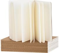 Quaderno A5 Bianco, 12 Pezzi Copertina Kraft Quaderno Con 30 Fogli/60 Pagine, Ta