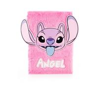 Quaderno A5 In Peluche Novità Lilo & Stitch Angioletto Idea Regalo Rosa