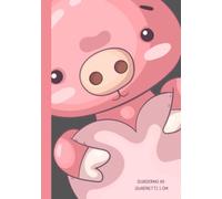 Quaderno A5 quadretti 1cm: 100 pagine | senza margine | per prima elementare, scuola, ufficio | Pig