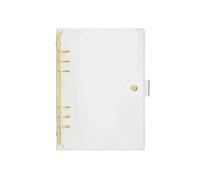 Quaderno ad anelli A5 A6 in PVC trasparente con copertina a fogli mobili, raccoglitore a 6 anelli, diario, planner, cancelleria scolastica(Yellow-A6)