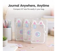 Quaderno ad anelli A7 a fogli mobili con copertina maialino cartoon, per