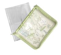 Quaderno ad anelli - Organizer portatile 23x18x2 cm, copertina resistente in PVC, raccoglitore a fogli mobili a 6 anelli con divisori per carte | Raccoglitore multiuso per scuola, insegnante, ufficio,