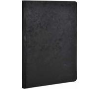 Clairefontaine 795401C Collection Age Bag Un taccuino Cousu Dos Toilé nero - A5 14,8x21 cm - 192 pagine a tinta unita bianche- Papier 90g - copertina in carta lustrée a grana grossa effetto cuoio