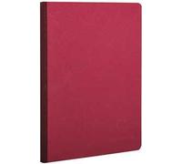 Clairefontaine 795402C Collection Age Bag Un taccuino Cousu Dos Toilé Rosso - A5 14,8x21 cm - 192 pagine a tinta unita bianche- Papier 90g - copertina in carta lustrée a grana grossa effetto cuoio