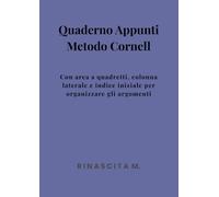 Quaderno Appunti Metodo Cornell: Con area a quadretti, colonna laterale e indice iniziale per organizzare gli argomenti