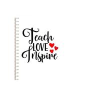 Quaderno Appunti Quaderno a spirale A5 da 3 pezzi, insegna amore ispira arcobaleno, blocco note, diario, regalo for la giornata della vita dell'insegnante, apprezzamento, design floreale(Color-11)
