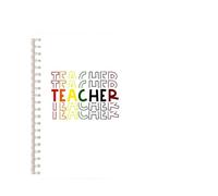Quaderno Appunti Quaderno a spirale A5 da 3 pezzi, insegna amore ispira arcobaleno, blocco note, diario, regalo for la giornata della vita dell'insegnante, apprezzamento, design floreale(Color-2)