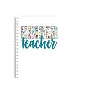 Quaderno Appunti Quaderno a spirale A5 da 3 pezzi, insegna amore ispira arcobaleno, blocco note, diario, regalo for la giornata della vita dell'insegnante, apprezzamento, design floreale(Color-4)
