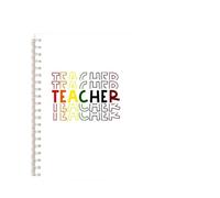 Quaderno Appunti Quaderno a spirale A5 da 3 pezzi, insegna amore ispira arcobaleno, blocco note, diario, regalo for la giornata della vita dell'insegnante, apprezzamento, design floreale(Color-8)