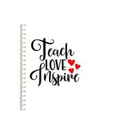 Quaderno Appunti Quaderno a spirale A5 da 3 pezzi, insegna amore ispira arcobaleno, blocco note, diario, regalo for la giornata della vita dell'insegnante, apprezzamento, design floreale(Color-5)