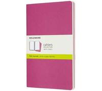 Quaderno Cahier Journal Moleskine large a pagine bianche rosa. Kinetic Pink. Set da 3